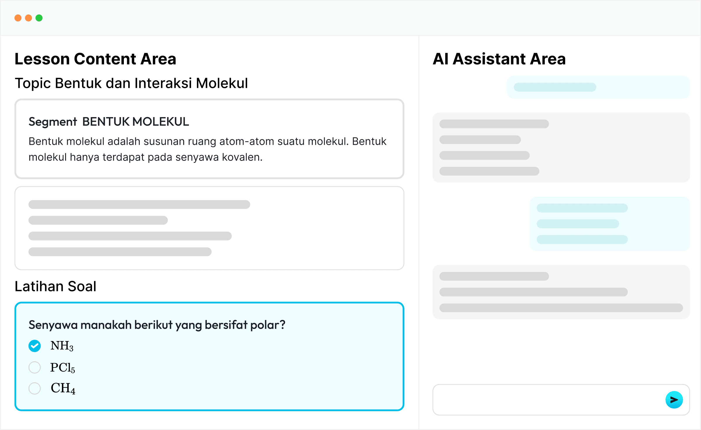 Ainstein lesson creator interface
