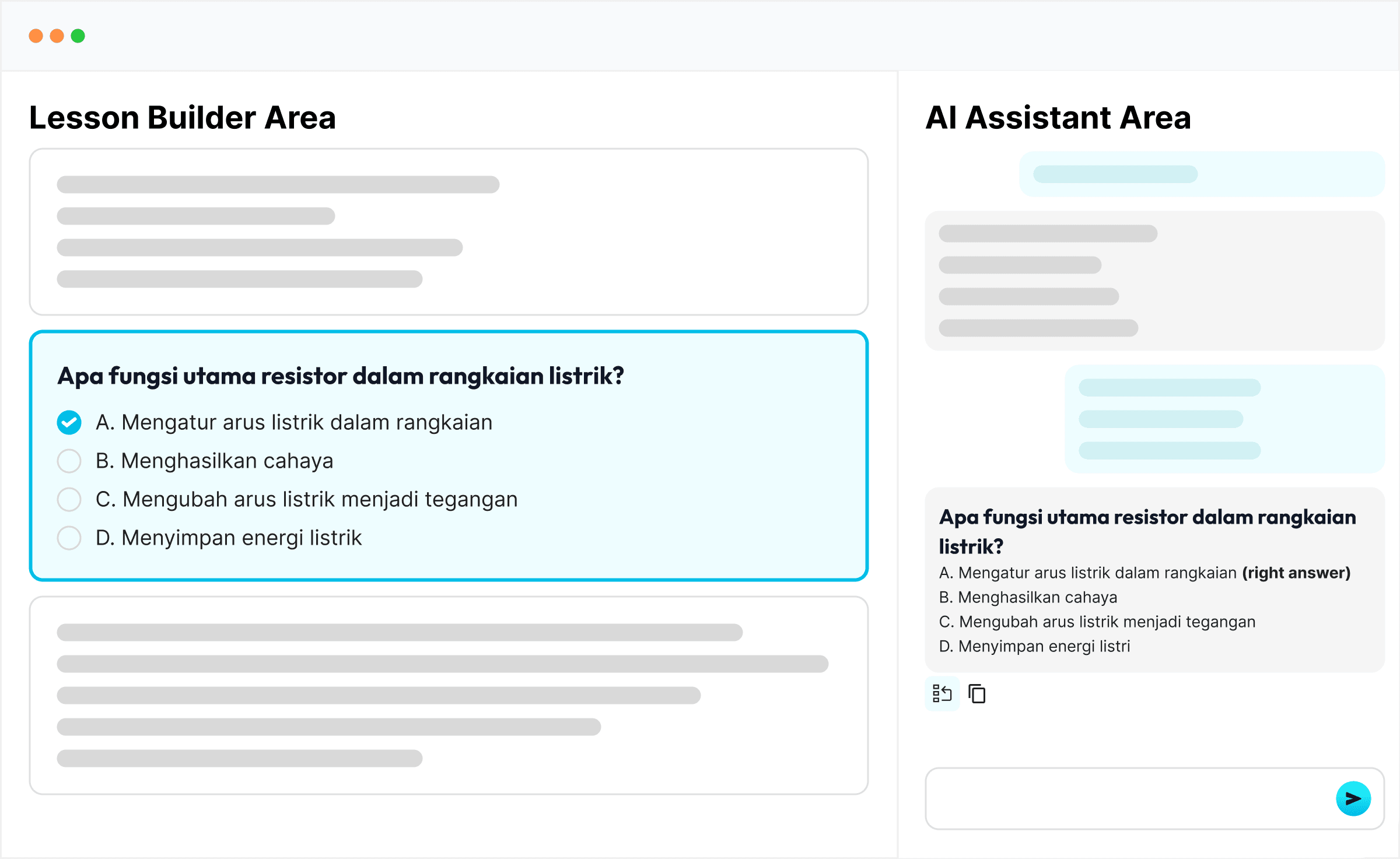 Ainstein quiz generator interface